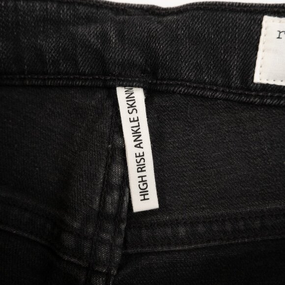RAG & BONE New York High Rise Ankle Skinny black jeans size 26 - Picture 4 of 11